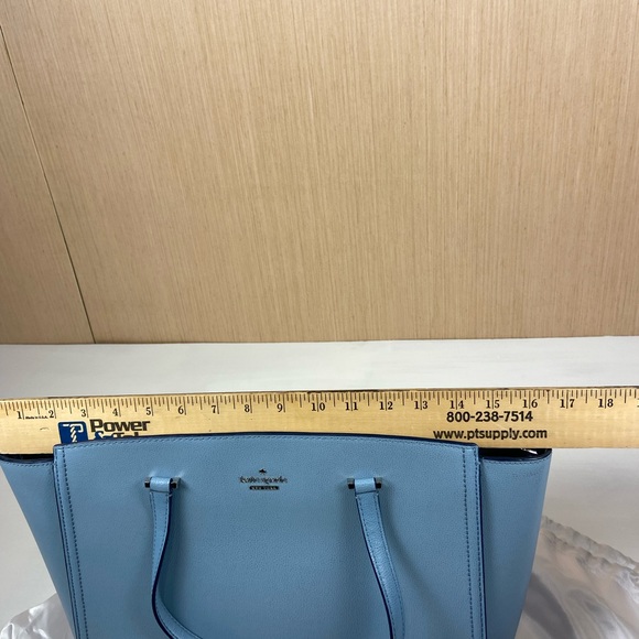 👜 Kate Spade Cameron Street Candace Satchel Light Blue Pebbled Leather - Picture 11 of 16